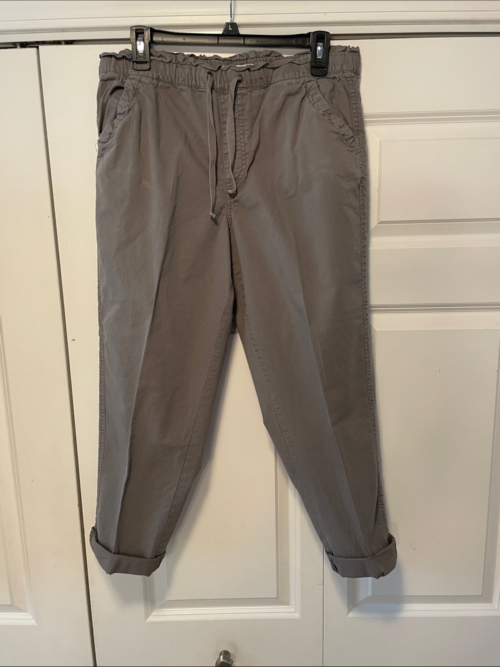 Sonoma Women's Gray Drawstring Chinos